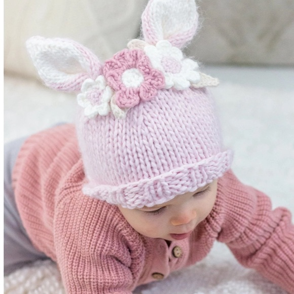 NWT Floral Bunny Ears Hat Tullabee Altar'd State Baby Toddler - Picture 2 of 5